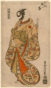 Courtisane vergeleken met de Chinese wijze Zhang Guolao (Japans: Chokaro)