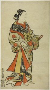 Staande Courtisane door Okumura Masanobu