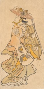 Acteur Sanjo Kantaro 1697-1763 als een vrouw, ca. 1730 door Okumura Toshinobu