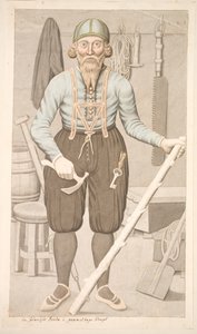 Een IJslandse Boer in ouderwetse Kleding