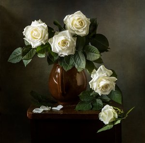 Elegante witte rozen door Olga Aleksandrovna