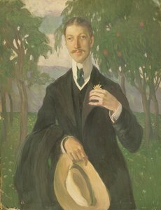 Portret van Nikolay Gumilyev (1886-1921) 1909