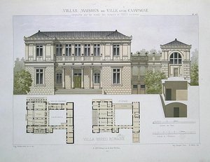Villa Greco Romaine, gegraveerd door Walter, plaat 49 uit 