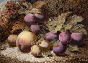 Stilleven met perzik en pruimen, 1916