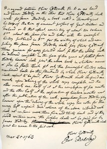 Overeenkomst van Oliver Goldsmith om te schrijven voor James Dodsley (31 maart 1763)