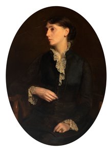 Portret van Fidelia Bridges door Oliver Ingraham Lay