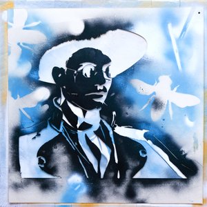 Stencil , 2019 (gemengde techniek op karton en hout) door Olivia Gozzano