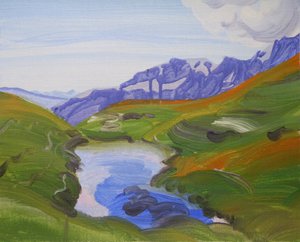 Leukerbad 27, 2014 (acryl op doek)