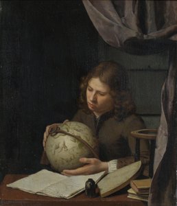 Een jonge astronoom, ca 1685 door Olivier van Deuren