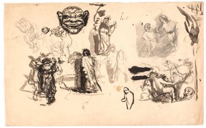 Figuren- en compositiestudies door Oluf Hartmann