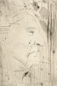 Portret van de Moeder van de Kunstenaar door Oluf Hartmann