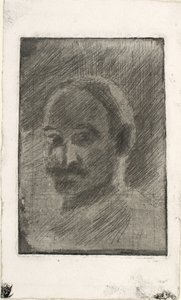 Portret van de schilder Henrik Schouboe door Oluf Hartmann