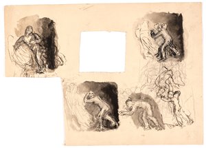 Studies voor "Ixion" door Oluf Hartmann