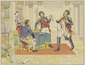 Napoleon beloont maarschalk Lefevre door hem hertog van Danzig te maken na zijn verovering van de stad van de Pruisen, 24 mei 1807