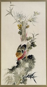 Fazant - aquarel, door Onishi Keisaie