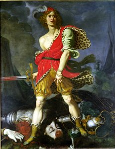 David en Goliath door Onorio Marinari