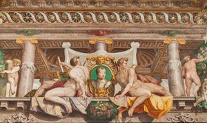 Valse veranda met gedenkstenen van Giovanni De