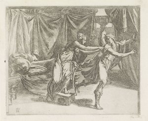 Jozef en de vrouw van Potifar door Orazio Borgianni