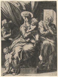 Heilige Familie met Sint-Elizabeth en de jonge Johannes de Doper