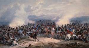 Huzaren en jagers bij de Slag aan de Chernaya-rivier op 16 augustus 1855