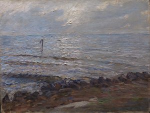 Zonlicht over de zee door Oscar Björck