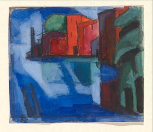 Vroege lente, Passaic Valley door Oscar Bluemner
