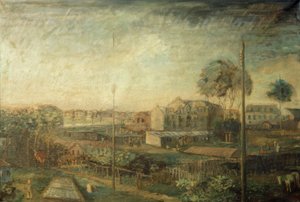 voorstedelijk landschap door Oscar Coester