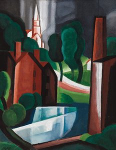 Stad in New Hampshire door Oscar Florianus Bluemner