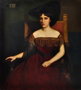 Portret van Silvia Levi Bondi door Oscar Ghiglia