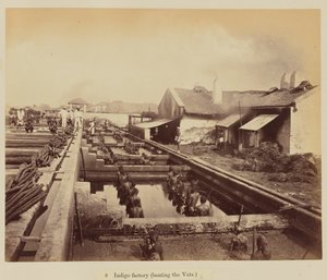 Indigofabriek (het laden van de vaten) door Oscar Jean Baptiste Mallitte