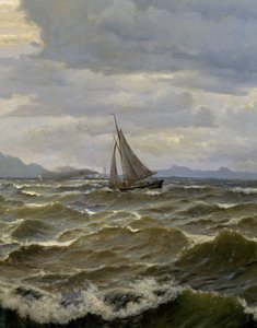Schepen op zee door Oscar Kleineh