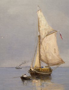 Zomerdag bij de haven door Oscar Kleineh
