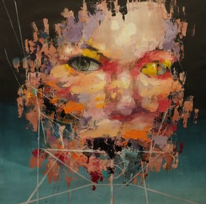 Vervormd Kleurenmodel 2 , 2018-2025 (acryl en olieverf op doek)