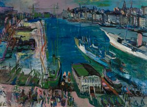 De haven van Marseille II door Oskar Kokoschka