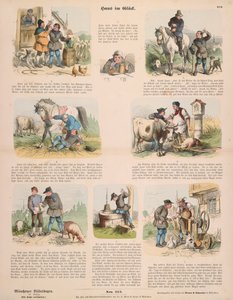 Hans in Geluk (naar de Gebroeders Grimm) pamflet uitgegeven door Gustav Weise, Stuttgart, 1860