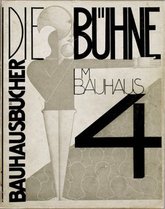 Omslagontwerp Het podium bij het Bauhaus Die Bühne im Bauhaus, 1925