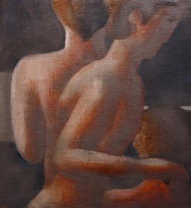 Drie naakten, Zilverfries III door Oskar Schlemmer