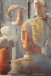 Groep van Vier Hoofden Grijs Blauw, Folkwang-Studie III
