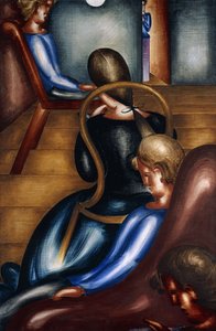 Grote zittende groep 1 door Oskar Schlemmer