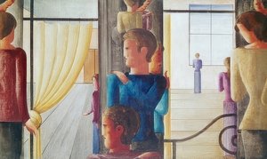 Groep van twaalf met interieur