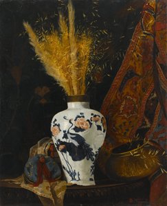Bloemen in een witte vaas