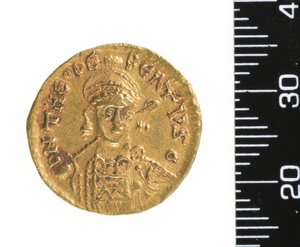 Munt (voorzijde) c.534-548 door Ostrogothic Ostrogothic