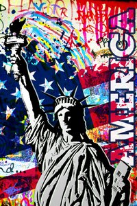 American Liberty Graffiti door Osvaldo Russo