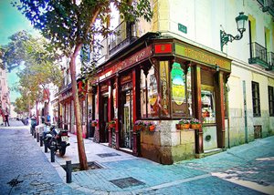 Het charmante Madrid Corner Café door Osvaldo Russo