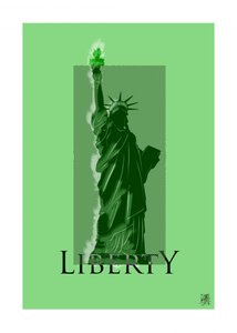 De groene gloed van Liberty door Osvaldo Russo