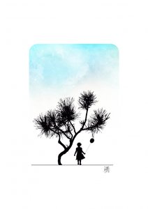 Meisje onder een boom door Osvaldo Russo
