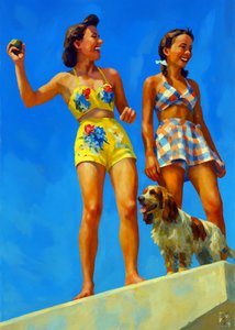 Retro zomerse glimlachen door Osvaldo Russo