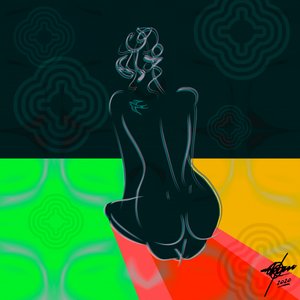 Levendig vrouwensilhouet door Osvaldo Russo