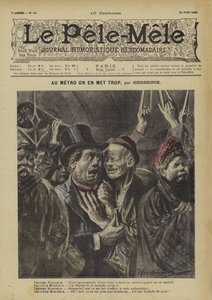 Au metro on en met trop. Illustratie voor Le Pele-Mele