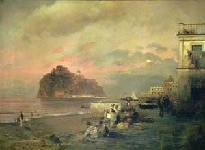 Ischia, 1884 door Oswald Achenbach